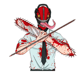 3D Lenticular Sticker - Chainsaw Man - Denji Chainsaw Devil and Human Two Forms