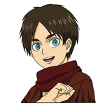 3D Lenticular Sticker - Attack on Titan - Eren Yeager Young to Adult Transformation