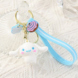 3D PVC Figure Keychain - Sanrio - Cinnamoroll With Cupcake And Cloud