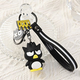 3D PVC Figure Keychain - Sanrio - Badtz-Maru With Crown And XO Charm