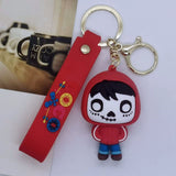 3D PVC Figure Keychain - Disney/Pixar - Miguel Rivera In Skeleton Form With Red Hoodie