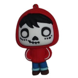 3D PVC Figure Keychain - Disney/Pixar - Miguel Rivera In Skeleton Form With Red Hoodie