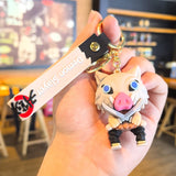 3D PVC Figure Keychain - Demon Slayer - Inosuke Hashibira With Tongue Out