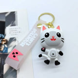 3D PVC Figure Keychain - Gabby's Dollhouse - Pandy Paws With Strap