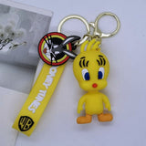 3D PVC Figure Keychain - Looney Tunes - Tweety Bird And Bugs Bunny