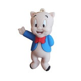 3D PVC Figure Keychain - Looney Tunes - Porky Pig And Bugs Bunny Charm