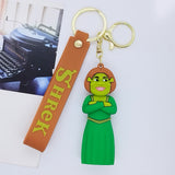 3D PVC Figure Keychain - Shrek - Fiona In Green Dress, Arms Crossed
