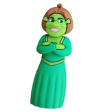 3D PVC Figure Keychain - Shrek - Fiona In Green Dress, Arms Crossed