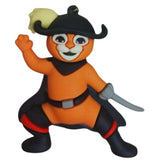 3D PVC Figure Keychain - Shrek - Puss In Boots In Fighting