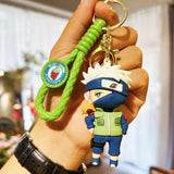 3D PVC Figure Keychain - Naruto - Kakashi Hatake Chibi With Small Dog