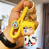 3D PVC Figure Keychain - Naruto - Minato Namikaze Chibi Figure With Kunai