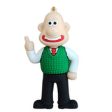 3D PVC Figure Keychain - Shaun the Sheep - Wallace With Thumbs Up Figure