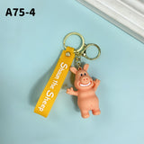 3D PVC Figure Keychain - Shaun the Sheep - Bitzer The Dog Smiling Figure