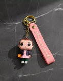 3D PVC Figure Keychain - Stranger Things - Eleven Funko Pop Style Figure With Eggos