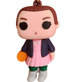 3D PVC Figure Keychain - Stranger Things - Eleven Funko Pop Style Figure With Eggos