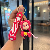 3D PVC Figure Keychain - KPop Demon Hunters - Rumi Chibi Figure With Pink Hair