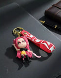 3D PVC Figure Keychain - KPop Demon Hunters - Rumi Chibi Figure With Pink Hair