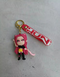 3D PVC Figure Keychain - KPop Demon Hunters - Rumi Chibi Figure With Pink Hair