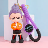 3D PVC Figure Keychain - K-Pop Girl Group Member In Orange Jacket