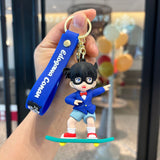 3D PVC Figure Keychain - Detective Conan - Conan Edogawa On A Skateboard
