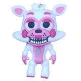 3D PVC Figure Keychain - Five Nights at Freddy's - Funtime Foxy With Guitar Charm