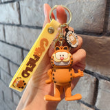 3D PVC Figure Keychain - Garfield - Smiling With Thumbs Up