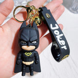 3D PVC Figure Keychain - DC Comics - Chibi Batman Figure With Joker Strap