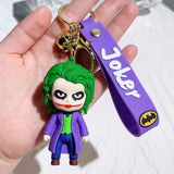 3D PVC Figure Keychain - DC Comics - Joker Chibi Figure With Purple Strap