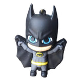 3D PVC Figure Keychain - DC Comics - Chibi Batman With Blue Eyes And Yellow Belt