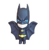 3D PVC Figure Keychain - DC Comics - Chibi Batman With Blue Eyes And Yellow Belt