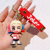 3D PVC Figure Keychain - DC Comics - Chibi Harley Quinn Winking, Holding Heart