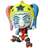 3D PVC Figure Keychain - DC Comics - Harley Quinn In Roller Skates