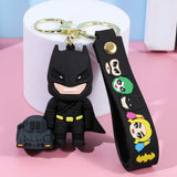 3D PVC Figure Keychain - DC Comics - Chibi Batman With Batmobile And Other Characters