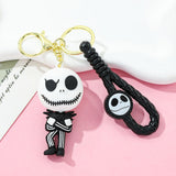 3D PVC Figure Keychain - The Nightmare Before Christmas - Jack Skellington Winking And Standing