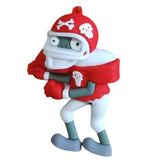 3D PVC Figure Keychain - Plants vs. Zombies - Football Zombie In Red Uniform