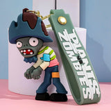 3D PVC Figure Keychain - Plants vs. Zombies - Pirate Zombie With A Green Strap