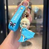 3D PVC Figure Keychain - Frozen - Elsa In Blue Dress, Princess