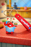 3D PVC Figure Keychain - SpongeBob SquarePants - Mr. Krabs Holding A Krabby Patty