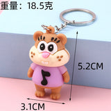 3D PVC Figure Keychain - SpongeBob SquarePants - Sandy Cheeks In Purple Shirt