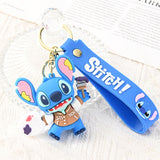 3D PVC Figure Keychain - Lilo & Stitch - Stitch Holding Paintbrush And Palette