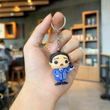 3D PVC Figure Keychain - The Addams Family - Gomez Addams In Blue Pinstripe Suit