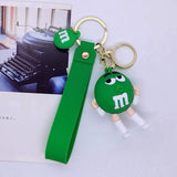 3D PVC Figure Keychain - M&M's - Green M&M Character With White 'm' Logo