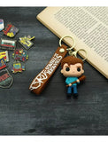 3D PVC Figure Keychain - Stranger Things - Steve Harrington With A Spiked Bat