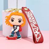 3D PVC Figure Keychain - Stranger Things - Max Mayfield Funko Pop-style Figure On Skateboard