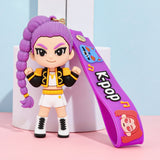 3D PVC Figure Keychain - KPop Demon Hunters - Rumi In Black And Gold Outfit
