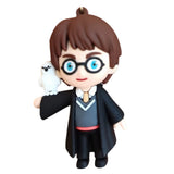 3D PVC Figure Keychain - Harry Potter - Potter With Hedwig Chibi Figure