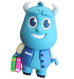 3D PVC Figure Keychain - Disney/Pixar - Sulley With Books, Monsters Inc. Strap