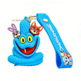 3D PVC Figure Keychain - Zootopia - Blue Snake With Characters (Style 2)