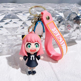 3D PVC Figure Keychain - Spy x Family - Anya Forger With Open Mouth And Penguin