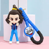 3D PVC Figure Keychain - Stranger Things - Eleven With Hands Up, Angry Expression